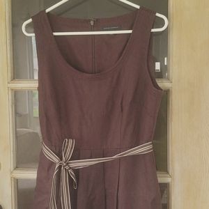 Brown linen Banana Republic dress